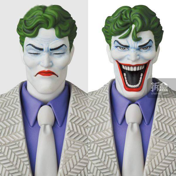 mafex 漫画版 黑暗骑士归来 小丑 条纹西装版可动人偶
