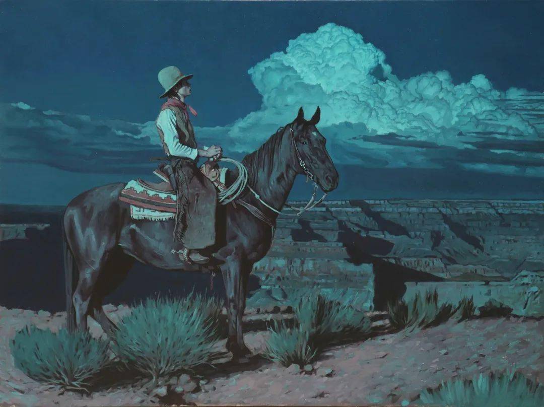 法国艺术家马克·马吉奥里西部题材超写实油画艺术作品欣赏.