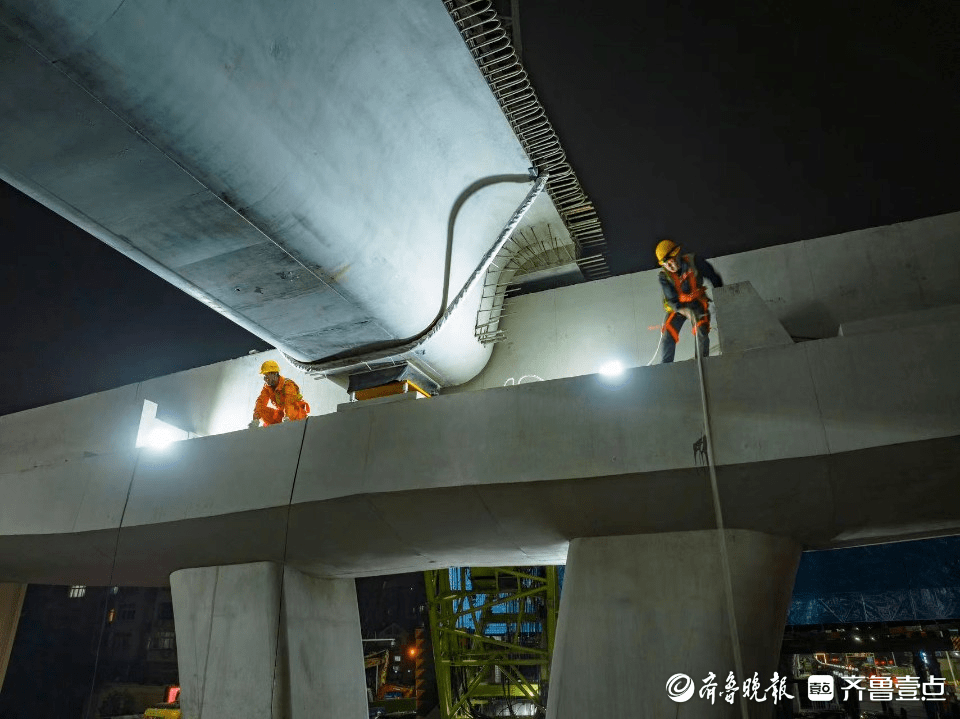 重慶路快速路同步架設雙跨箱梁_施工_青島_項目