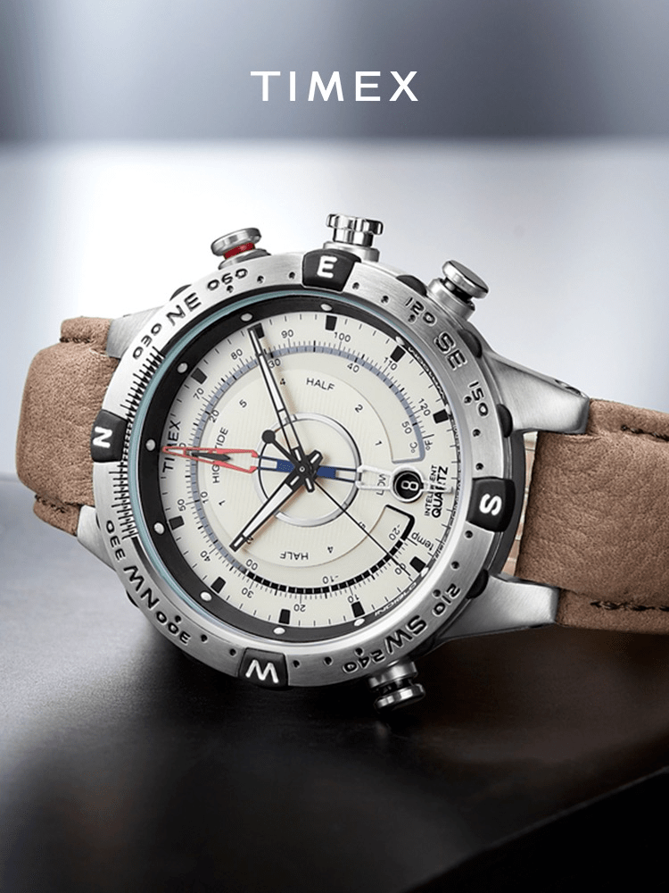 此表款在 100 米防水,indiglo 夜光功能等标配之外,还兼具着潮汐跟踪