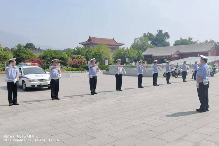 泰安交警城东大队开展示场查处实战技能大练兵活动