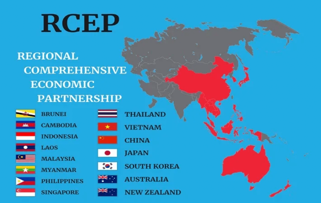 rcep15个成员国图片