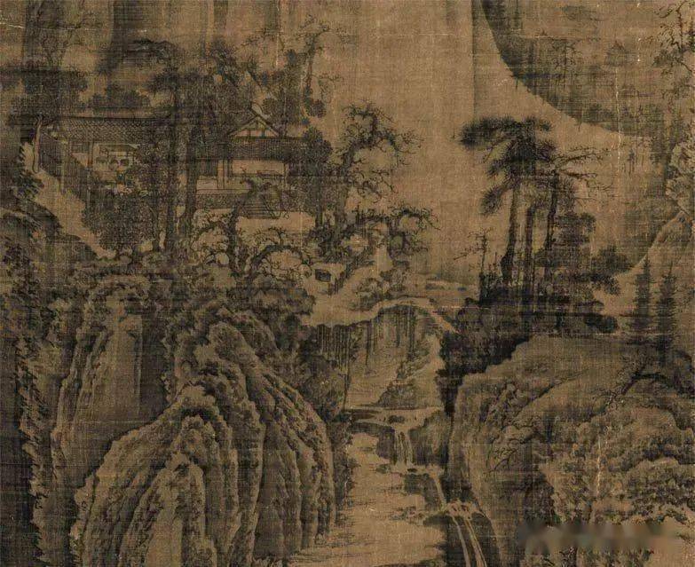 【书画界】五代画家荆浩代表作《匡庐图》,气势磅礴,雄浑壮美_画面_山水_层次