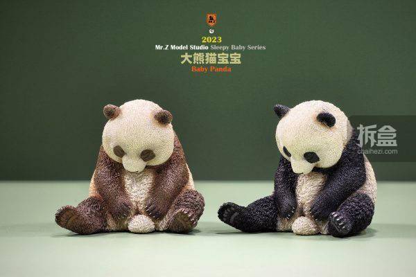 z 懒宝宝系列 大熊猫 可爱仿真动物 树脂手办 gk摆件_模型_官方_出货