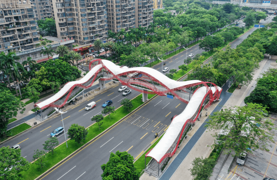 龙华大道上四座高颜值天桥惊艳亮相!位置在._深圳北站_城市_未来