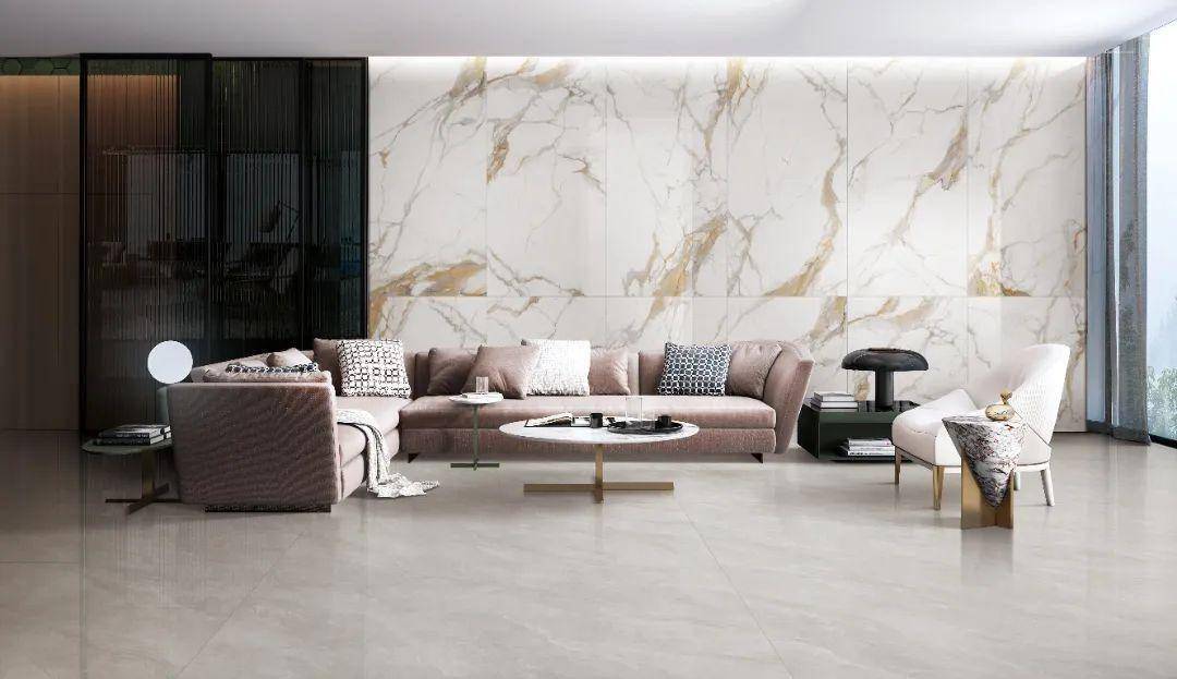 罗曼缔克瓷砖900x1800mm鱼肚金,【白 金】奢华的颜值典范_金色_质感