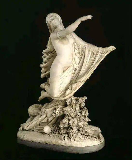 蒙面雕塑-拉斐尔·蒙蒂_面纱_抛光_大理