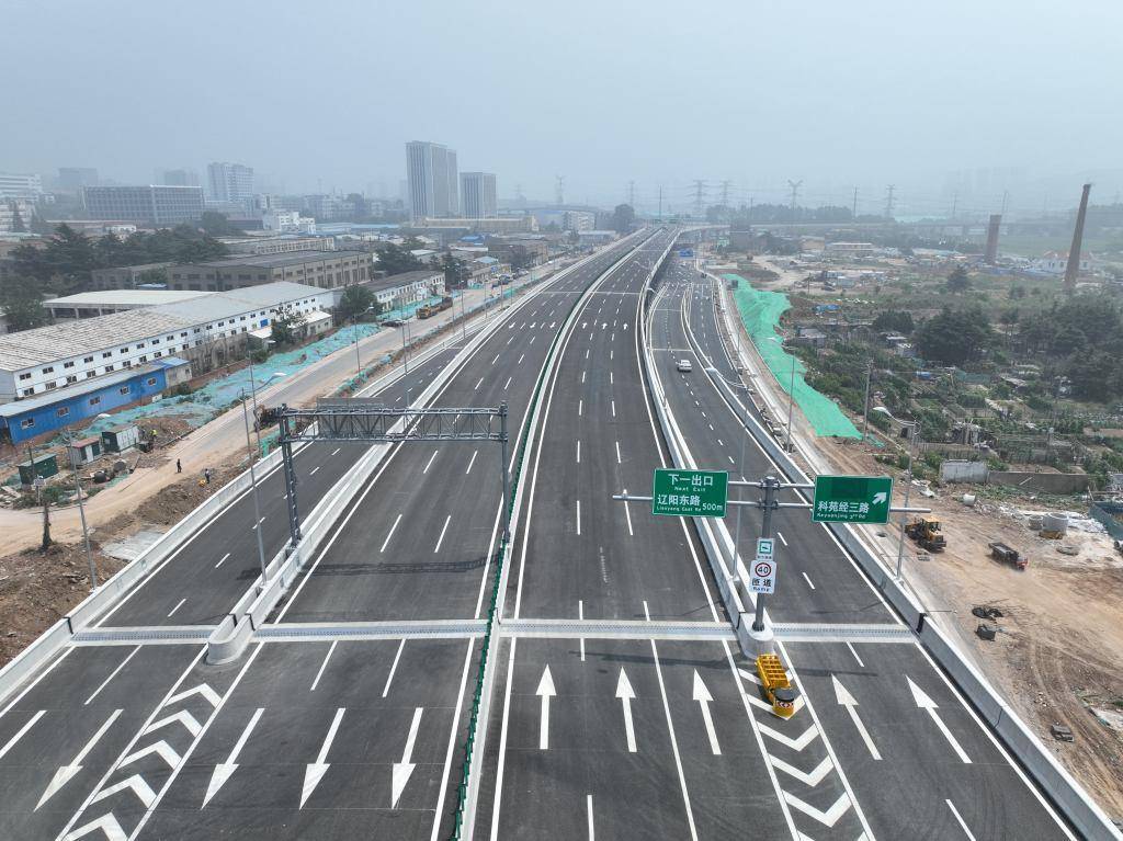 跨海大桥高架路二期工程25日零时全线通车,直通青银高速_建设_青岛市
