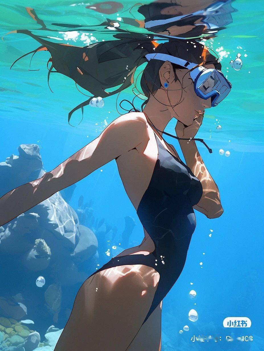 送给潜水女孩的头像,一整个爱住了