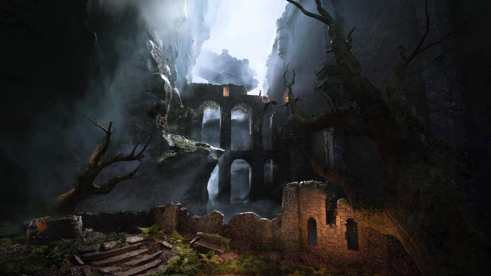 粉丝用虚幻5引擎重制《黑暗之魂》篝火传火_场景_lumen_adam