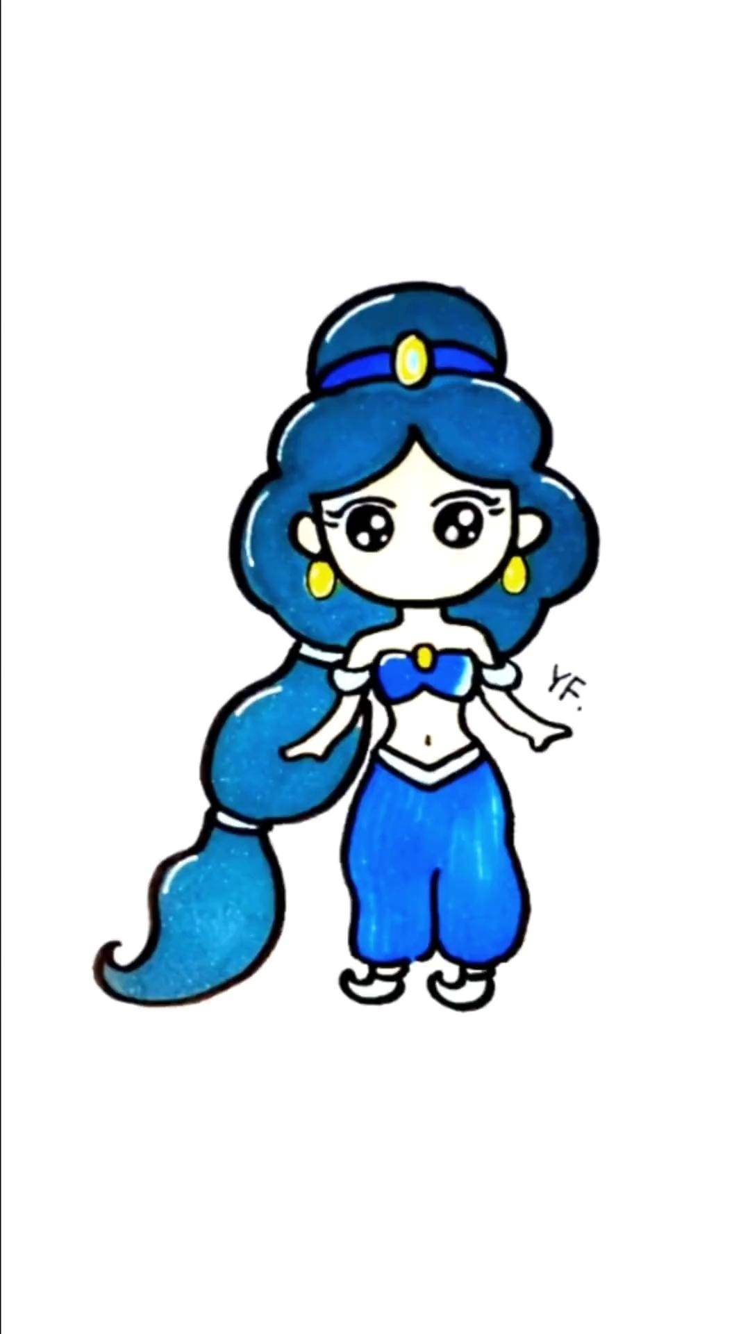 简单易学,0基础也能学会简笔画简笔画教程画画茉莉公主小公主神奇画笔