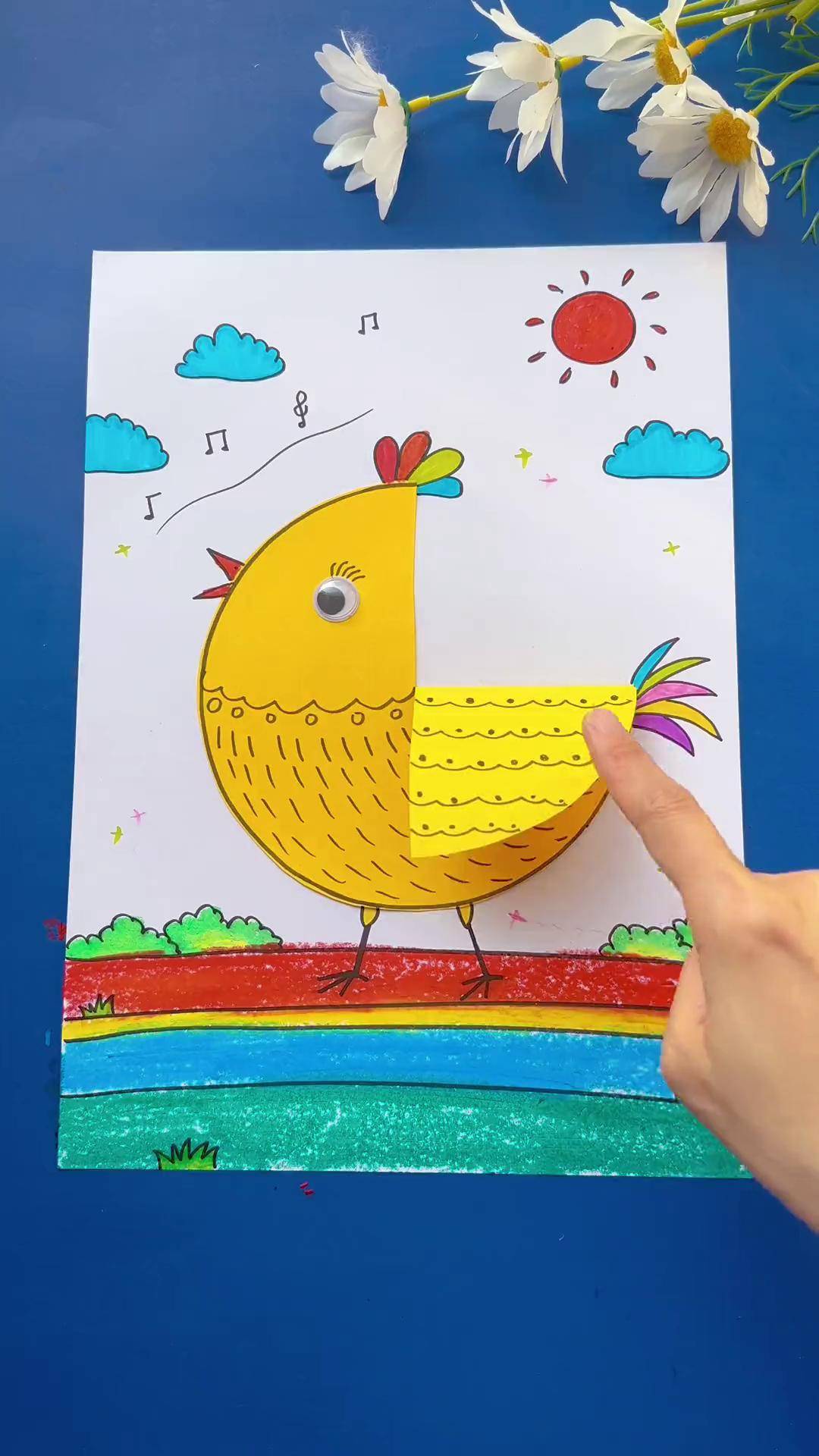 一看就会的剪贴画 可爱的小鸡!带小朋友试试吧!