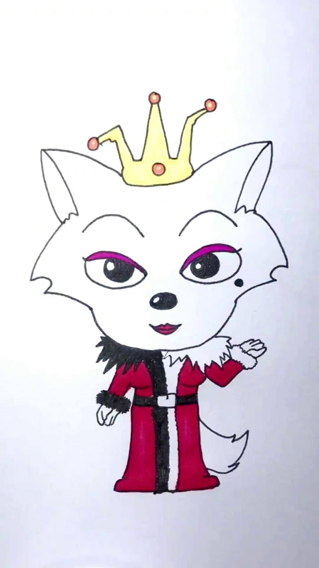 一起来画红太狼了,简单易学,0基础也能学会简笔画教程儿童简笔画画画