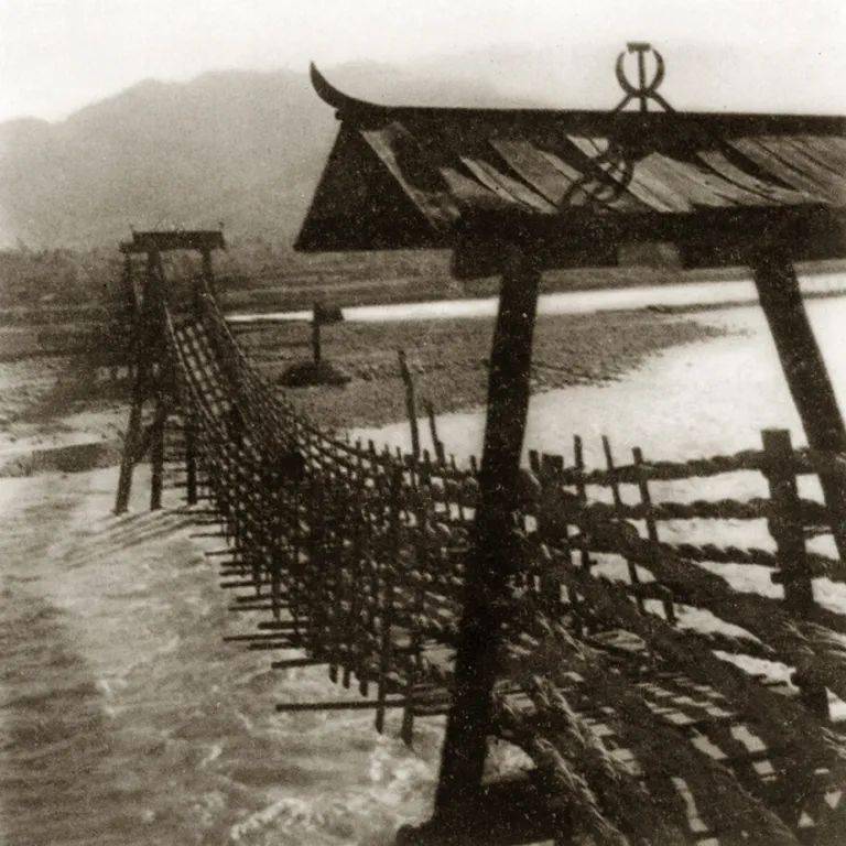 日落苍龙见水中——安澜索桥的百年旧影_手机搜狐网