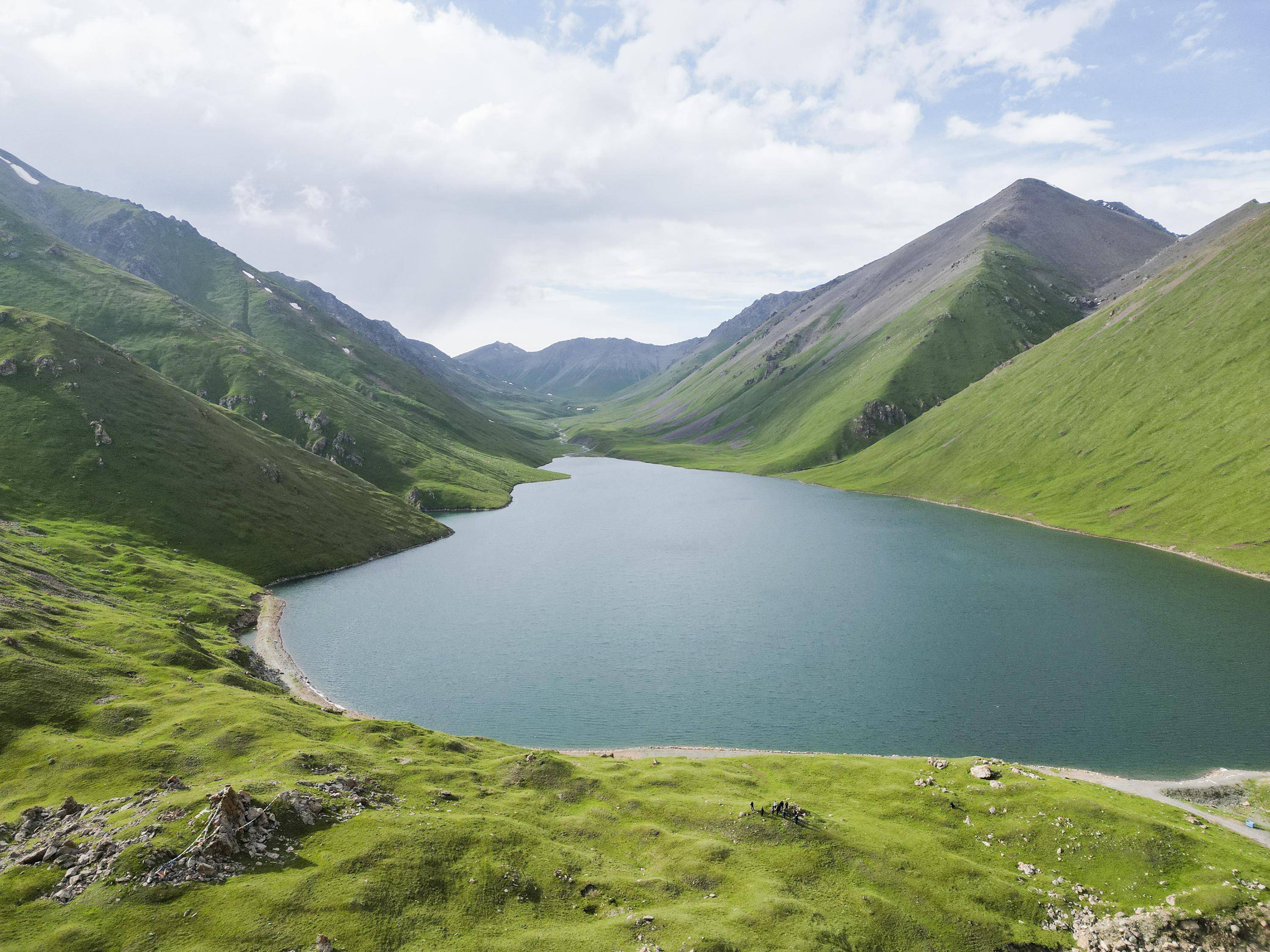 美丽中国 夏日巴音布鲁克草原景色美