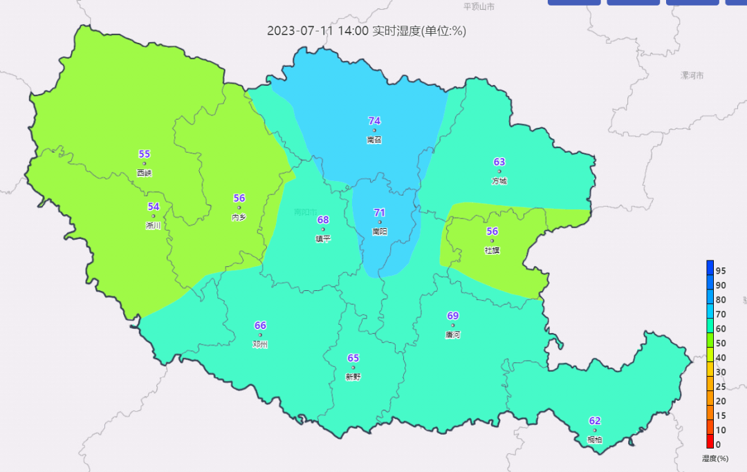 11至14日镇平县有多对流性天气,部分地区有大雨或暴雨!