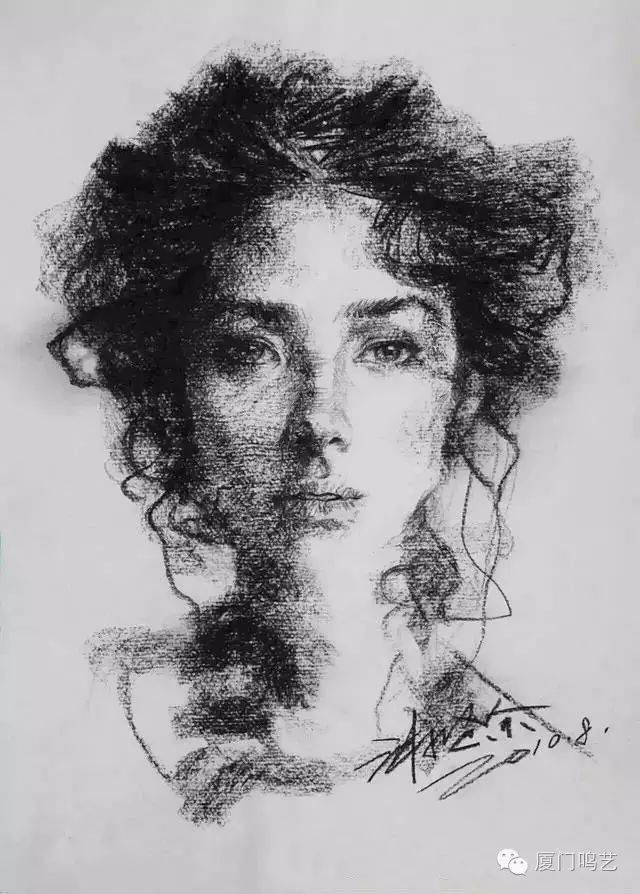 广州美院教授谢楚余素描_著名画家