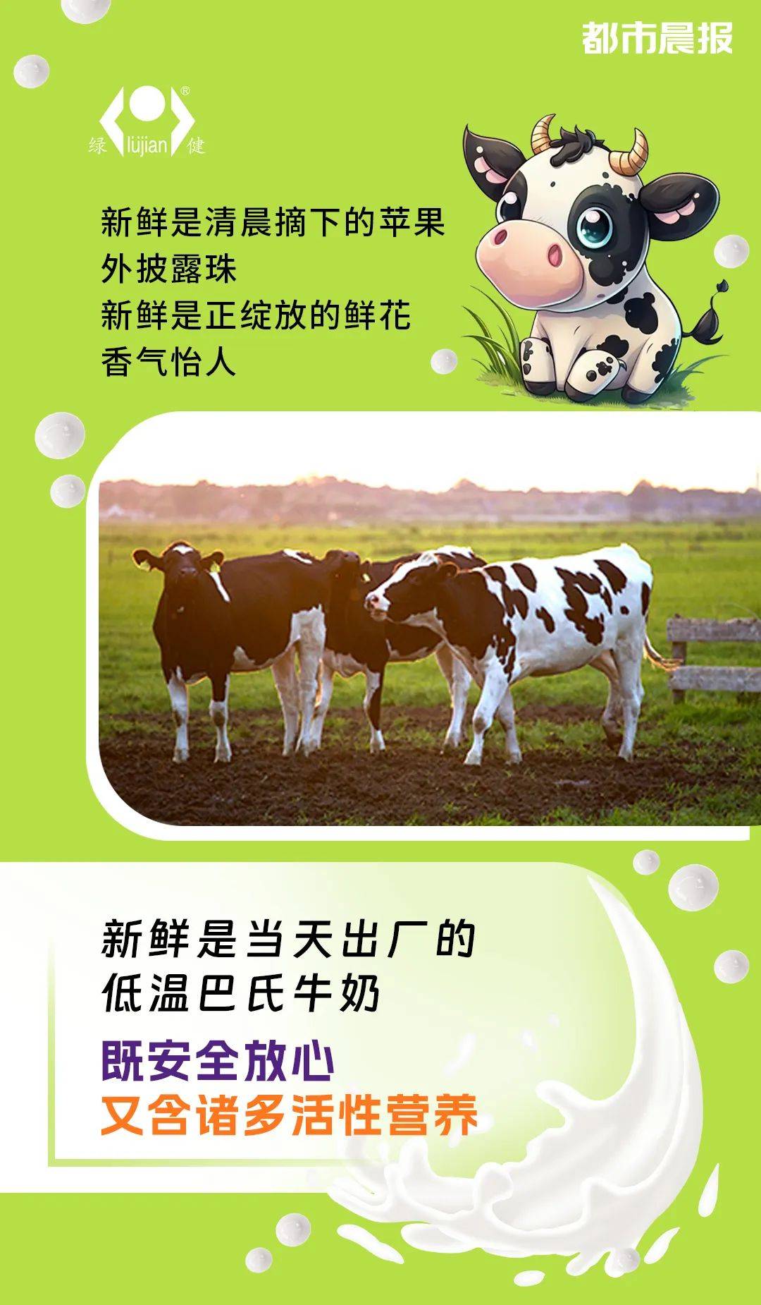 绿健纯鲜牛奶配料表图片