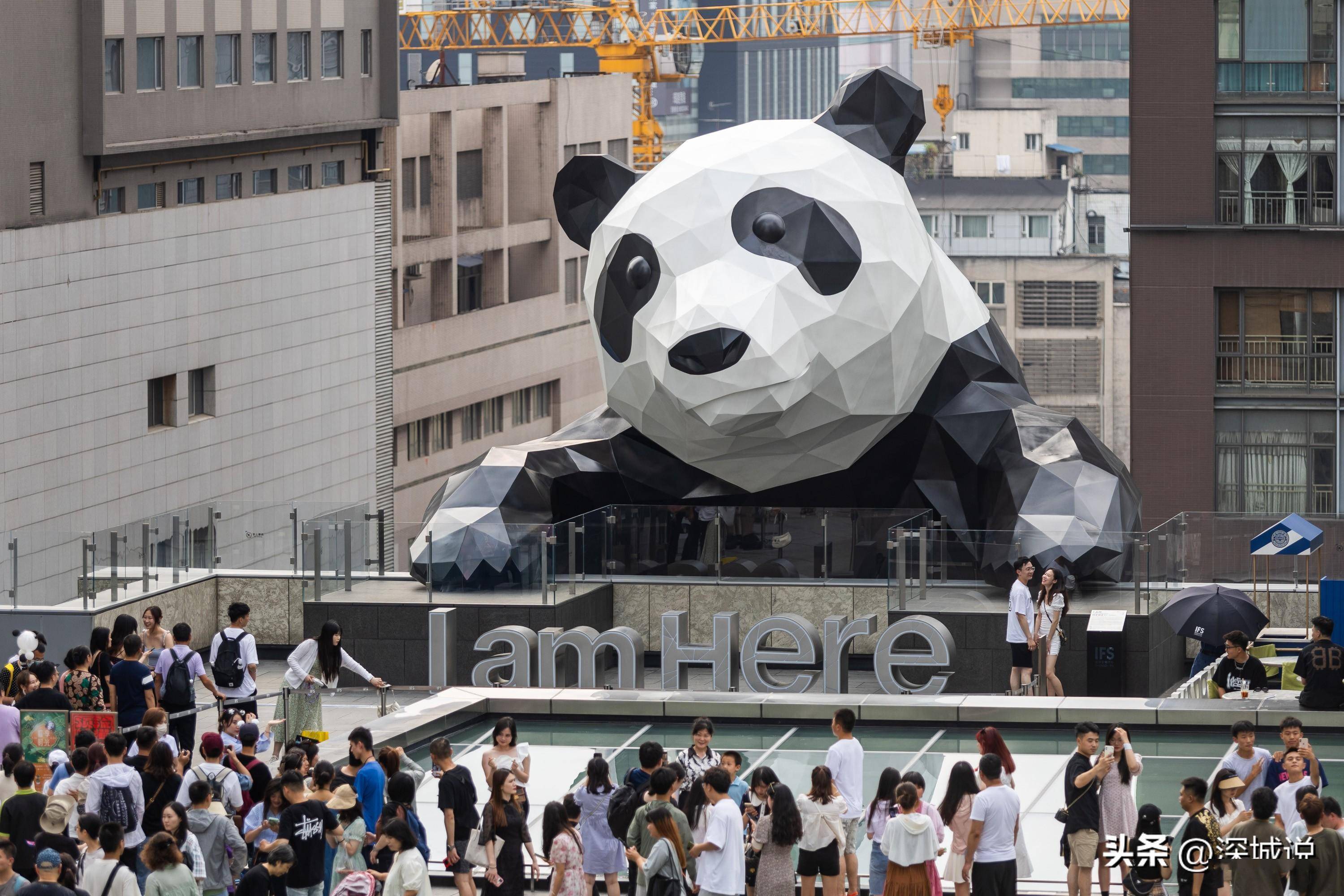 成都ifs这个"爬楼大熊猫"可谓是"顶流"了,游客必打卡