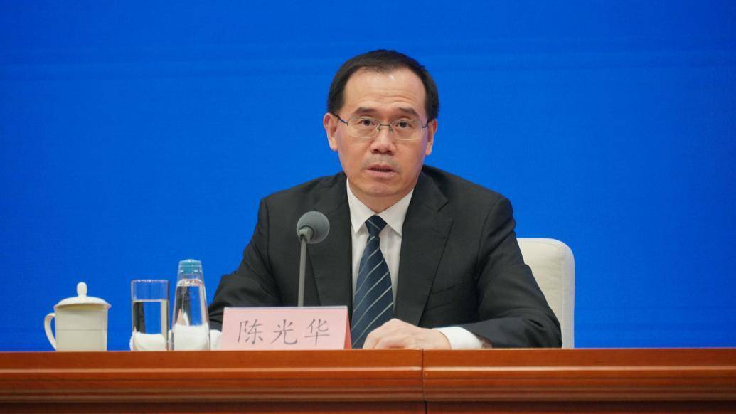 农业农村部畜牧兽医局负责人陈光华 澎湃新闻记者 周頔 摄7月21日,在