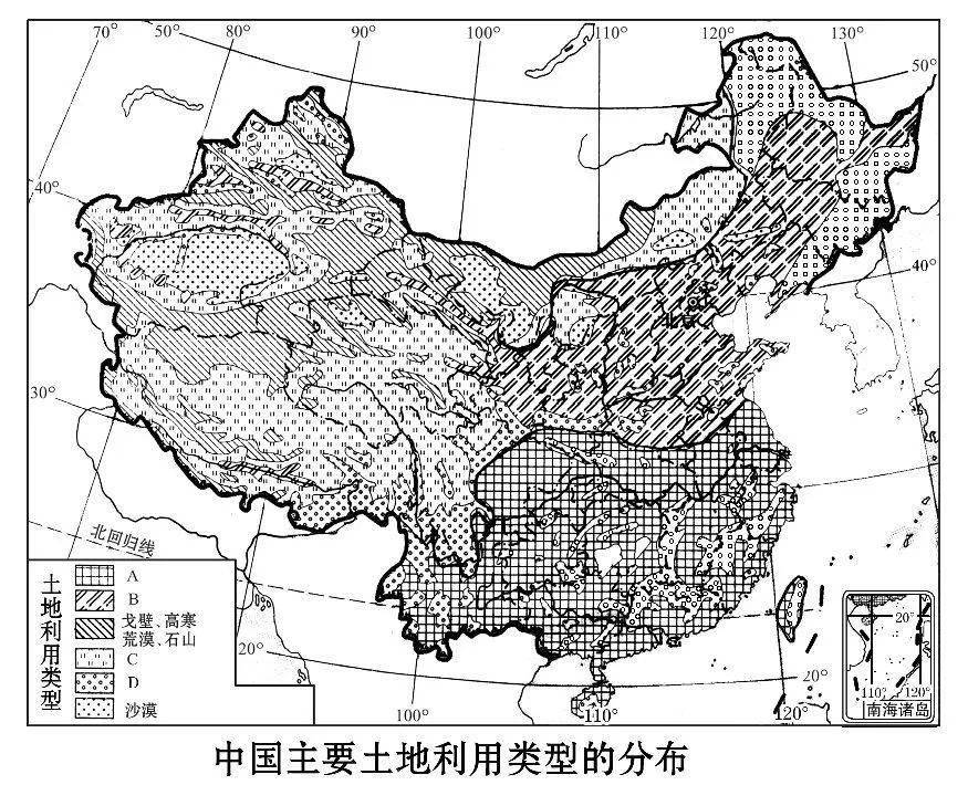 中国地图板块图空白图片