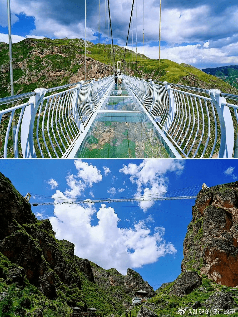 整条栈道凌空依山而建,全长240米,距地面120米,与景区著名的象鼻山