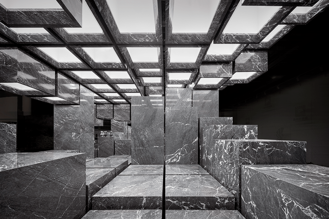 案例| 幻影灰大理石2023厦门石材展展位设计_空间_项目名称_组合