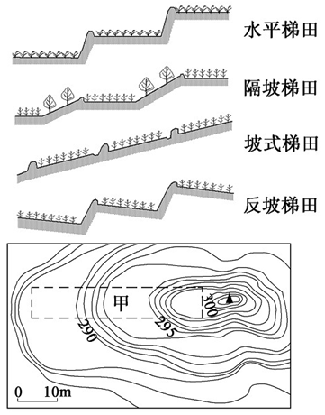 高考地理 | 梯田小专题 高中地理知识讲解:梯田撂荒_种植_水平_耕地