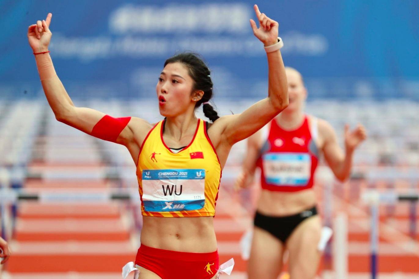 2023年全国田径冠军赛： 女子100米栏决赛，吴艳妮12秒93夺冠_陈佳敏_亚运会_来源