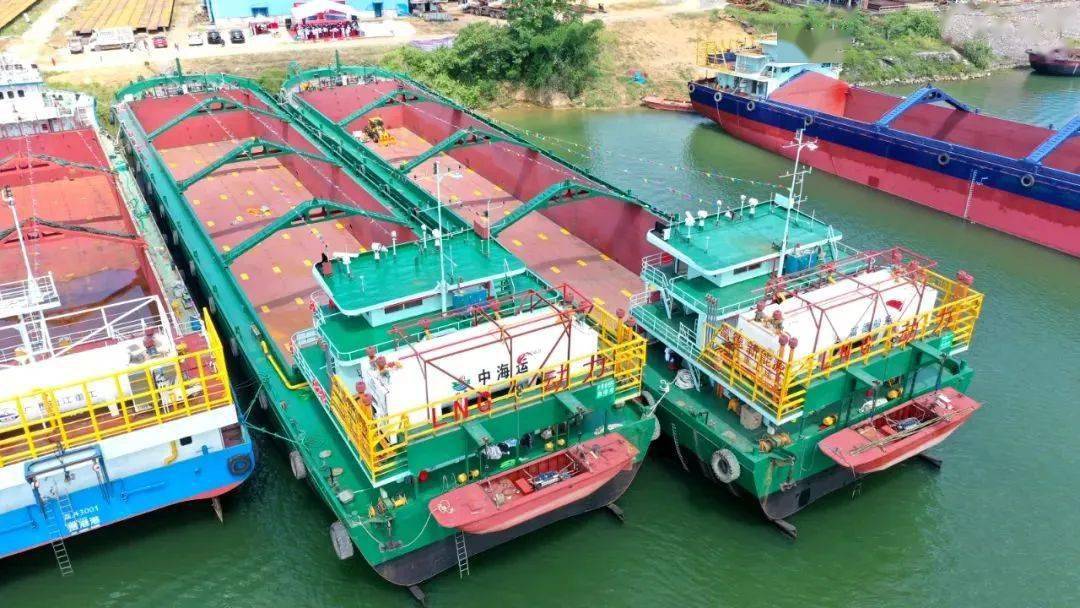 广西内河首批两艘5000吨级纯lng动力多用途船交付使用_船舶_西江_发展