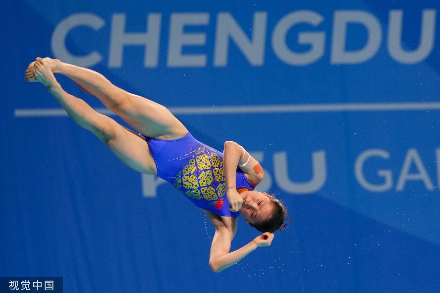 8月4日,在简阳文体中心游泳馆举行的成都大运会跳水项目混双十米跳台