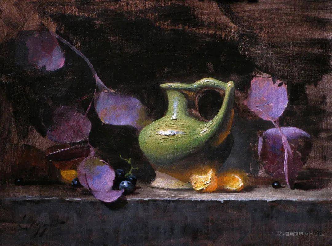 『静物』油彩画 美国静物油画大师，杰弗里·莱格作品_艺术_奖项_包括