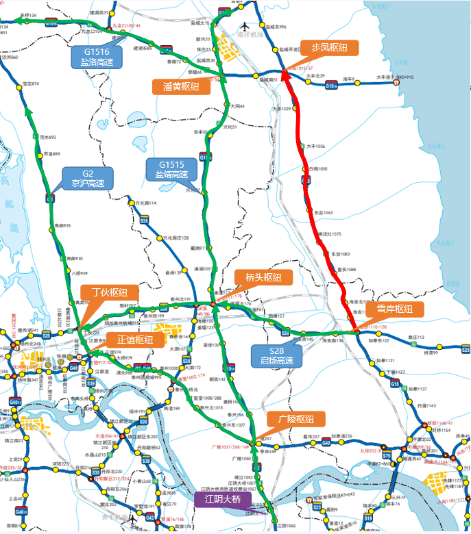 为期39天g15沈海高速雪岸至步凤枢纽连云港方向单向全封闭往北可以