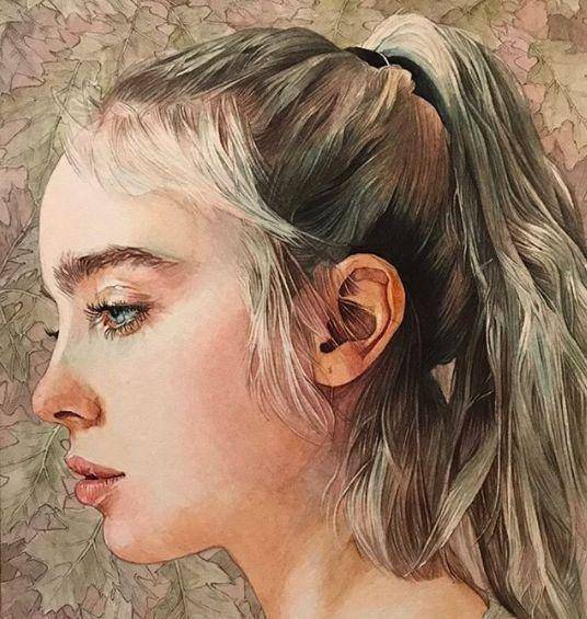 步骤图赏析 | 沉醉在柔情似水的色彩晕染中,reina yamada把水彩的美感