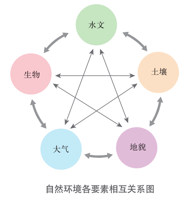 自然地理要素关系图图片