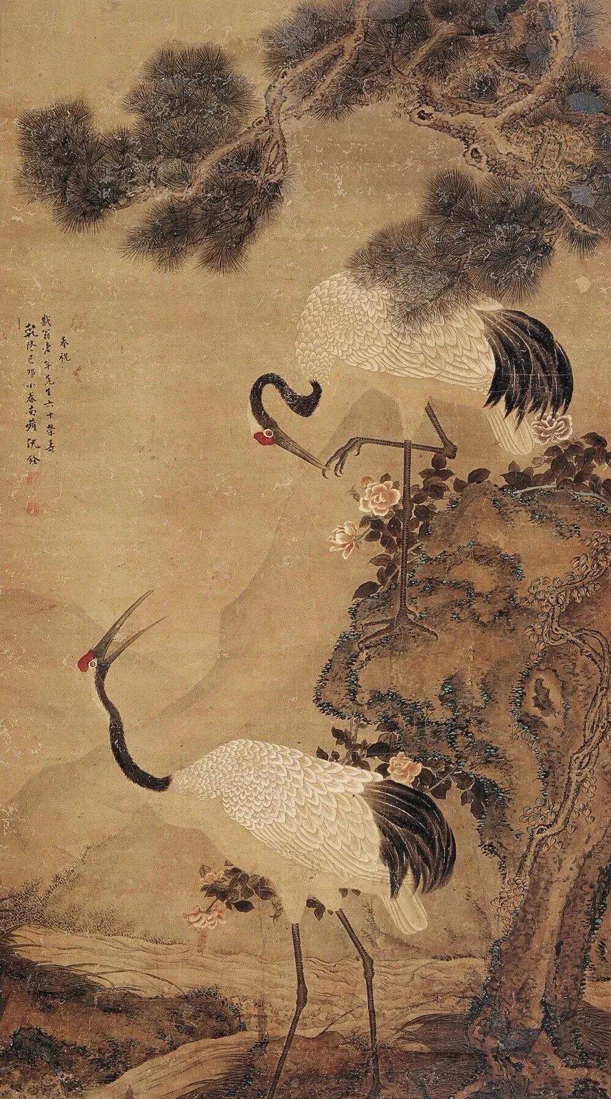 历代名家花鸟画松与鹤！_搜狐网