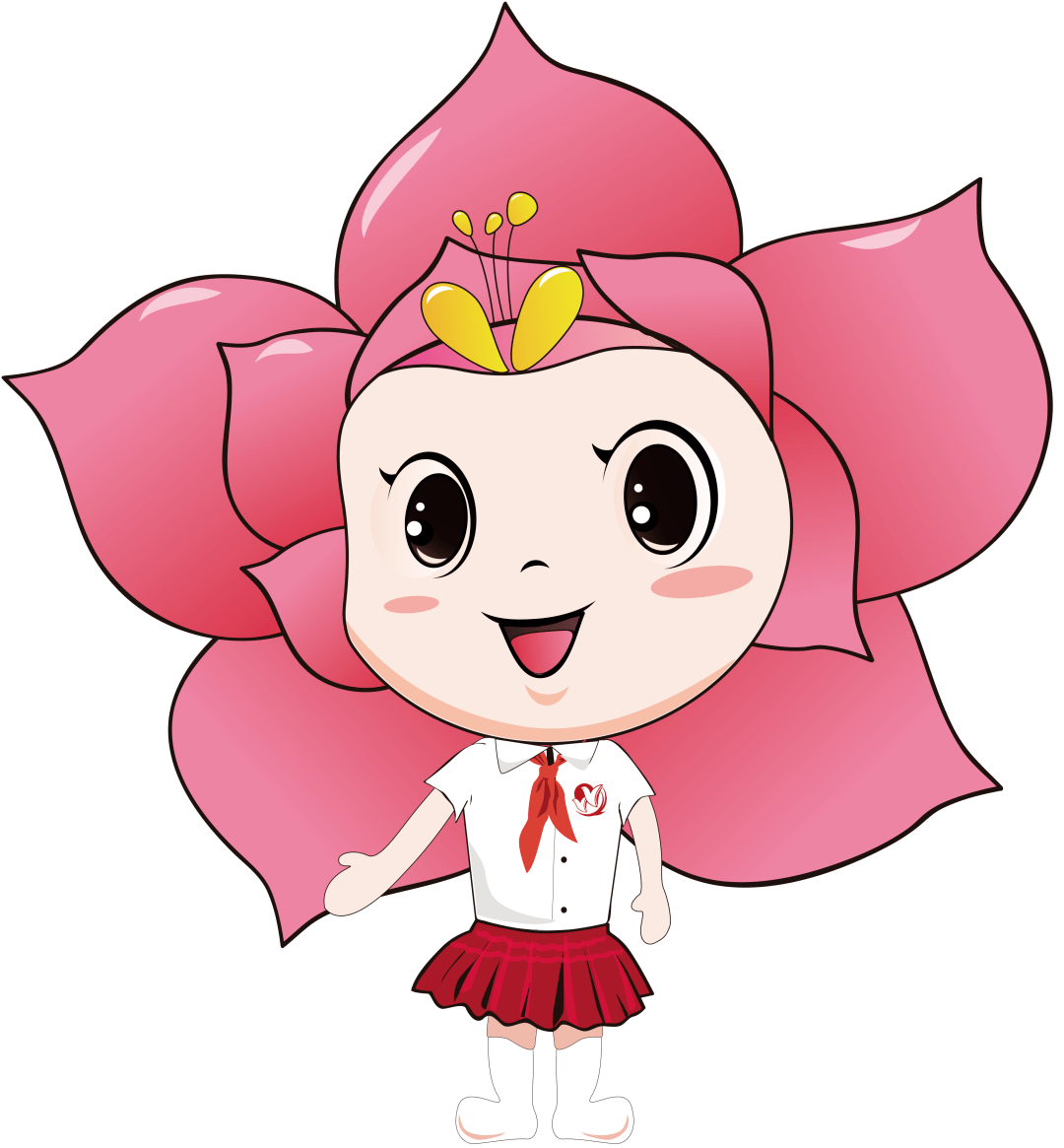 这是万全小学的吉祥物"和和""美美",因为学校的校训就是"人各其美 和