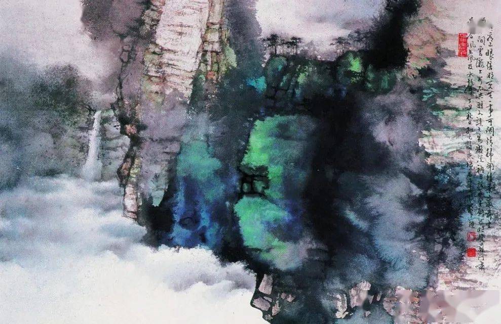 山水画大家胡念祖,朦胧看世界,意象写山河,厉害_黄君璧_笔墨_水墨