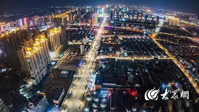 菏泽夜生活,很耶_灯光_城市_市民