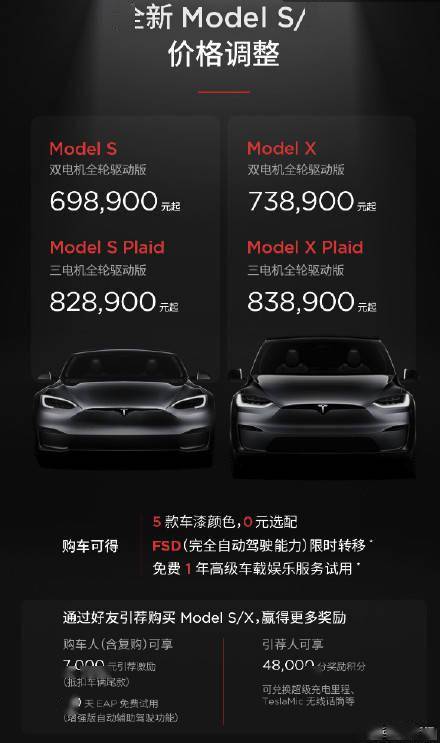 特斯拉宣布下调中国大陆Model S/X售价：降幅分别为5.6万、9.8万(图1)