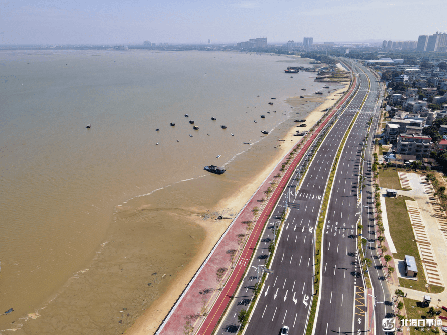 廉州湾大道(209国道至向海大道路口段)通车了!_北海_路段_百事通
