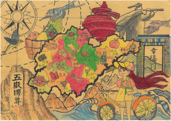 看展丨2023年威海市少儿手绘地图大赛优秀作品展开展_展览_版图_国家