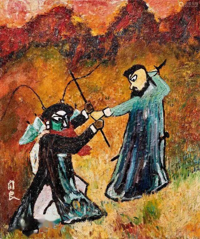 超越西方视角:关良如何用画笔讲述我们的传统故事_文化_作品_艺术