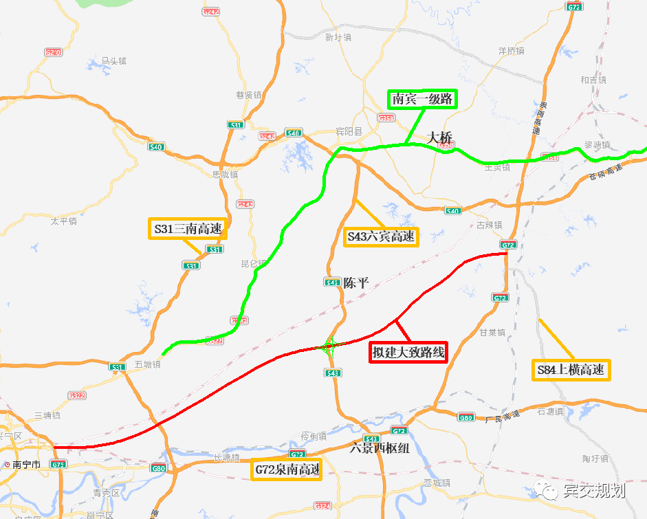 南宁市四环一级公路图图片