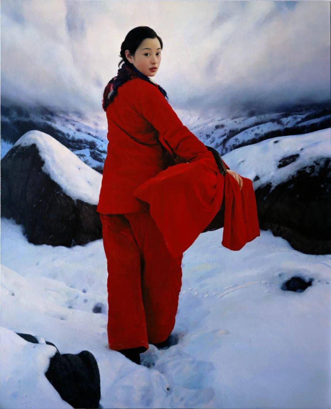 绝色美女,美极了~_cmx_王沂东_油画