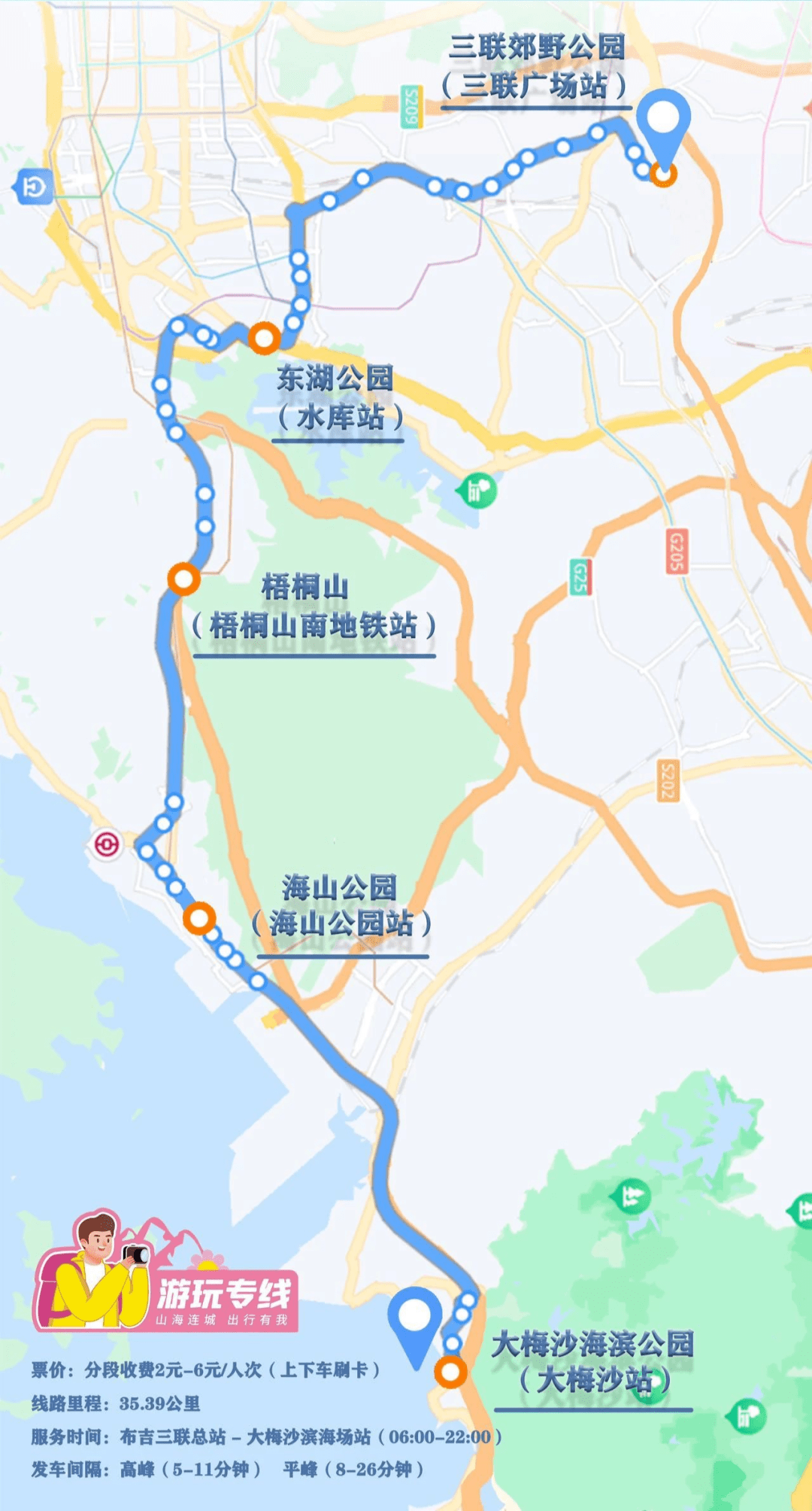 盐田半山公园游览路线图片