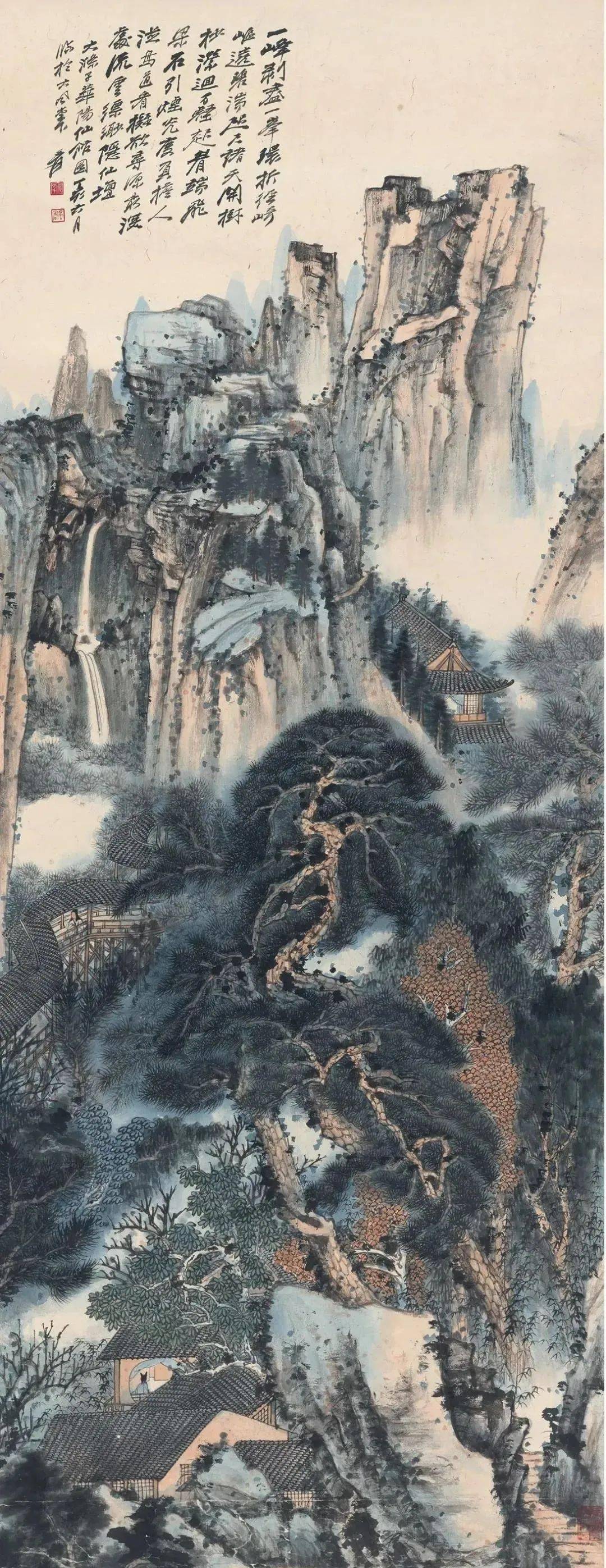 张大千极品山水画,高清版建议收藏!