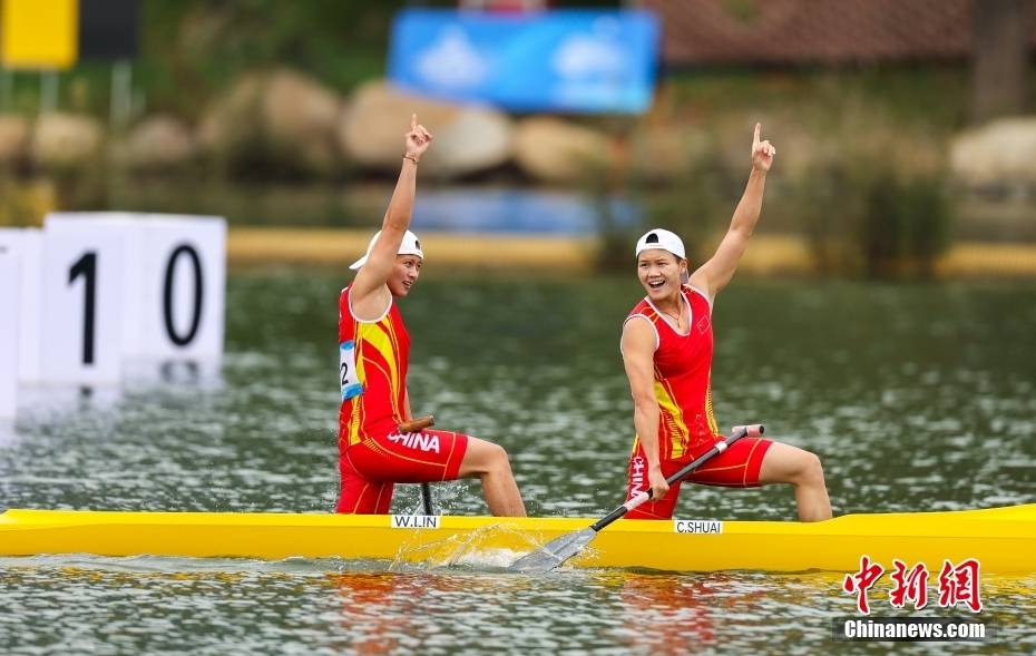 (杭州亚运会)中国队获得皮划艇静水女子200米双人划艇金牌_林文君_中