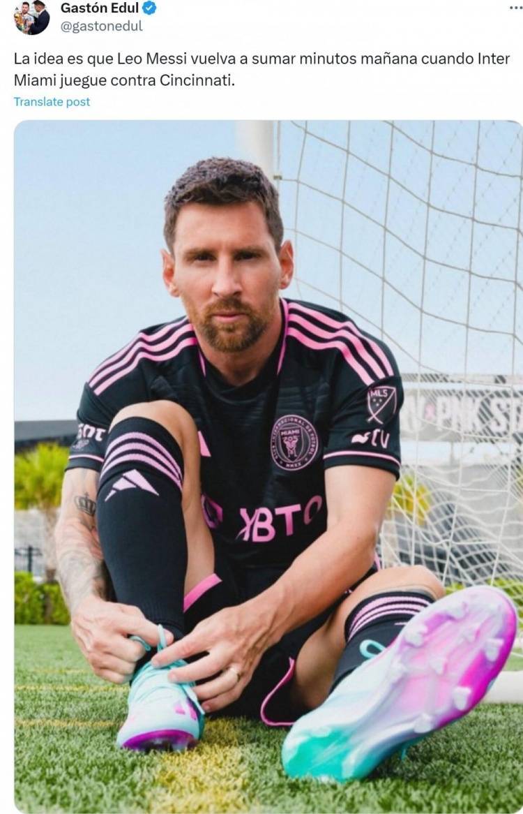 直播吧10月7日讯 据记者gastón edul推特发布的消息,梅西可能在明天