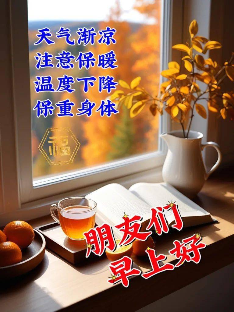 10月14日最新早安祝福问候图片,晨安吉祥,好运相伴!